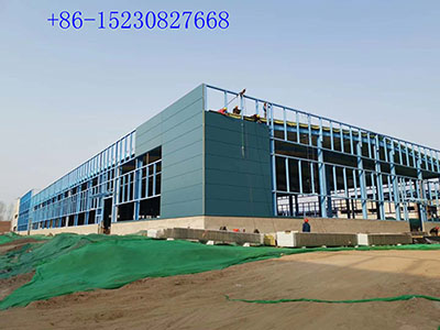 glasswool sandwich panel steel structure warehouse